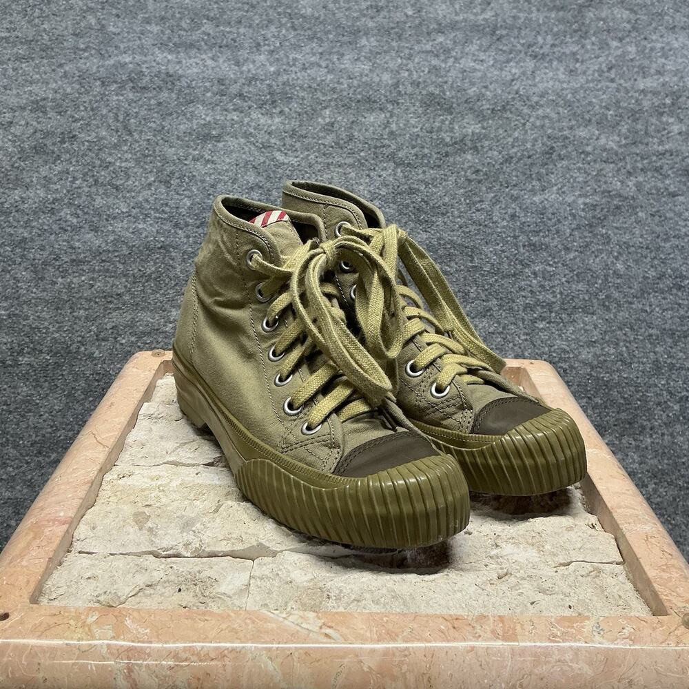 VISVIM KIEFER Womens 7 Green Canvas Military Style Sneakers